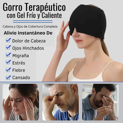 MIGRAEASE™ - GORRO TERAPÉUTICO PARA ALIVIAR EL DOLOR DE CABEZA Y LA MIGRAÑA