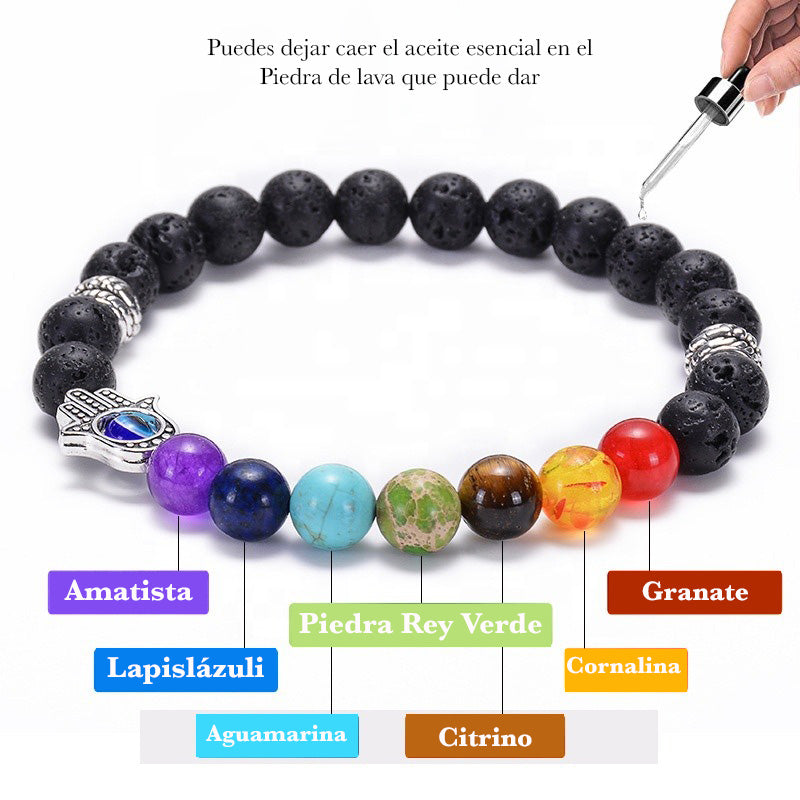 PULSERA 7 CHAKRAS PARA BUENAS ENERGÍAS (OFERTA 1 +1 GRATIS)