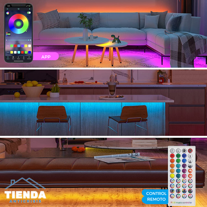 CINTA LED RGB (+10 METROS) CON SENSOR MUSICAL