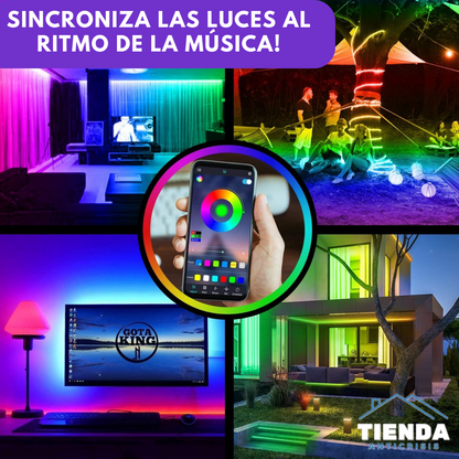 CINTA LED RGB (+10 METROS) CON SENSOR MUSICAL