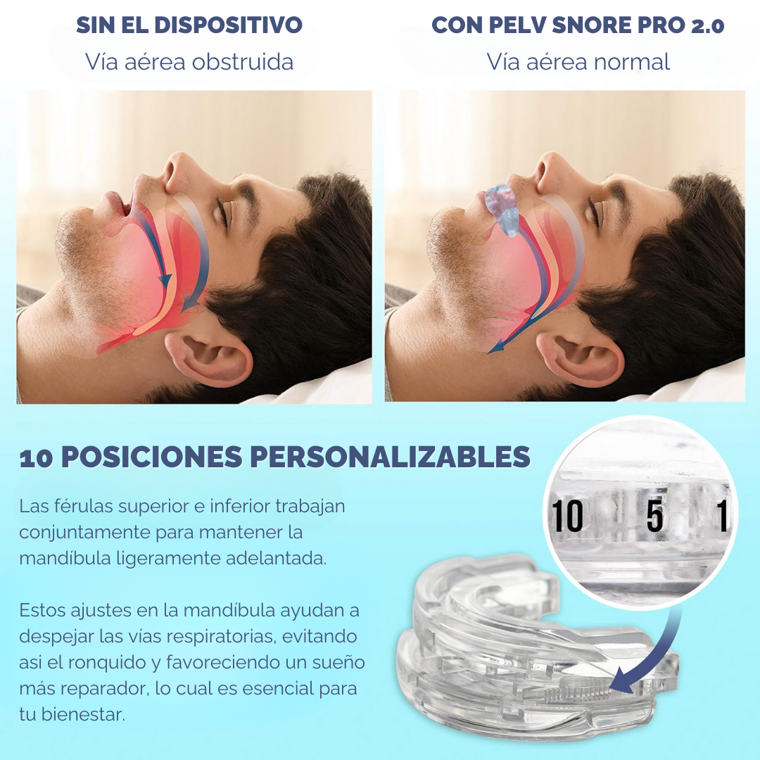 Fédula ajustable anti ronquidos + REGALO: Parches de Sueño naturales