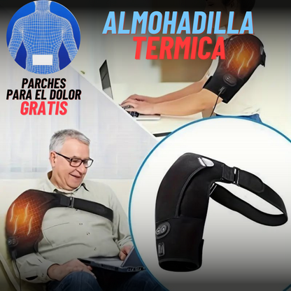 TremicHelm® Almohadilla Térmica Para Hombro Unisex (Regalo: 8 Parches Para el Dolor)