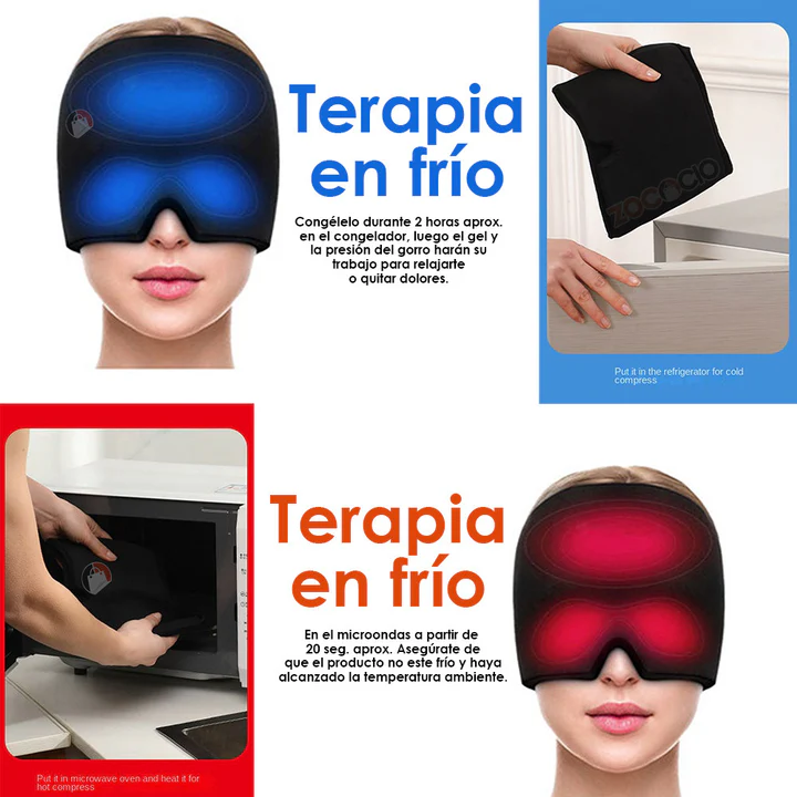 MIGRAEASE™ - GORRO TERAPÉUTICO PARA ALIVIAR EL DOLOR DE CABEZA Y LA MIGRAÑA