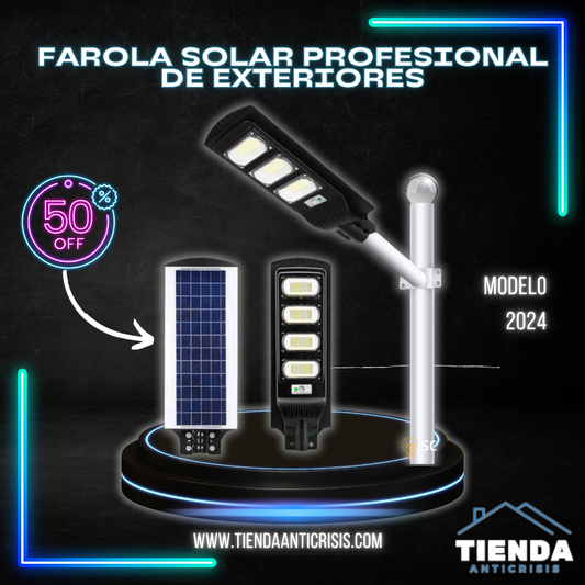 FAROLA SOLAR DE EXTERIOR PROFESIONAL