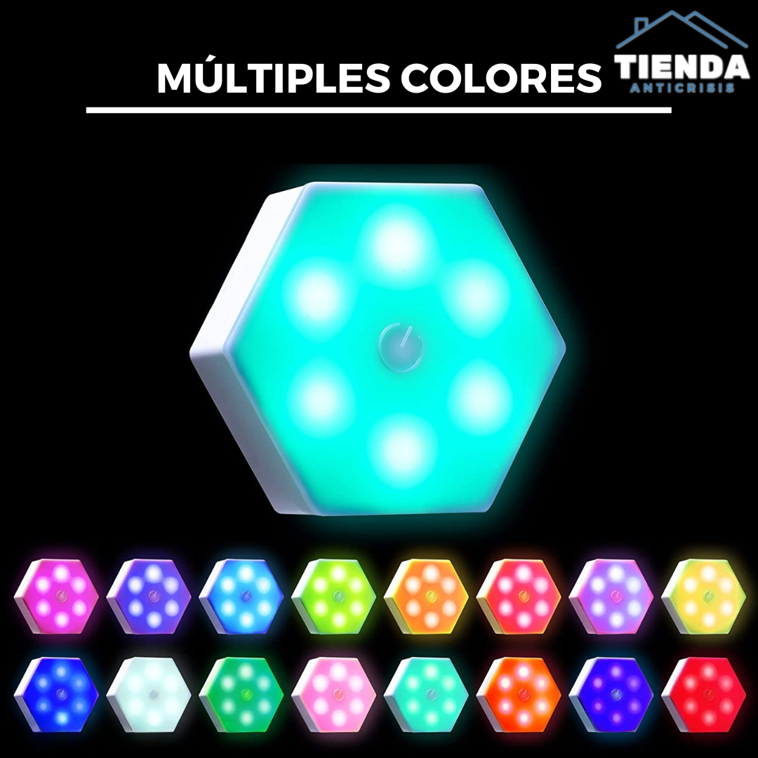 PACK 6 LUCES LED MULTICOLOR CON MANDO