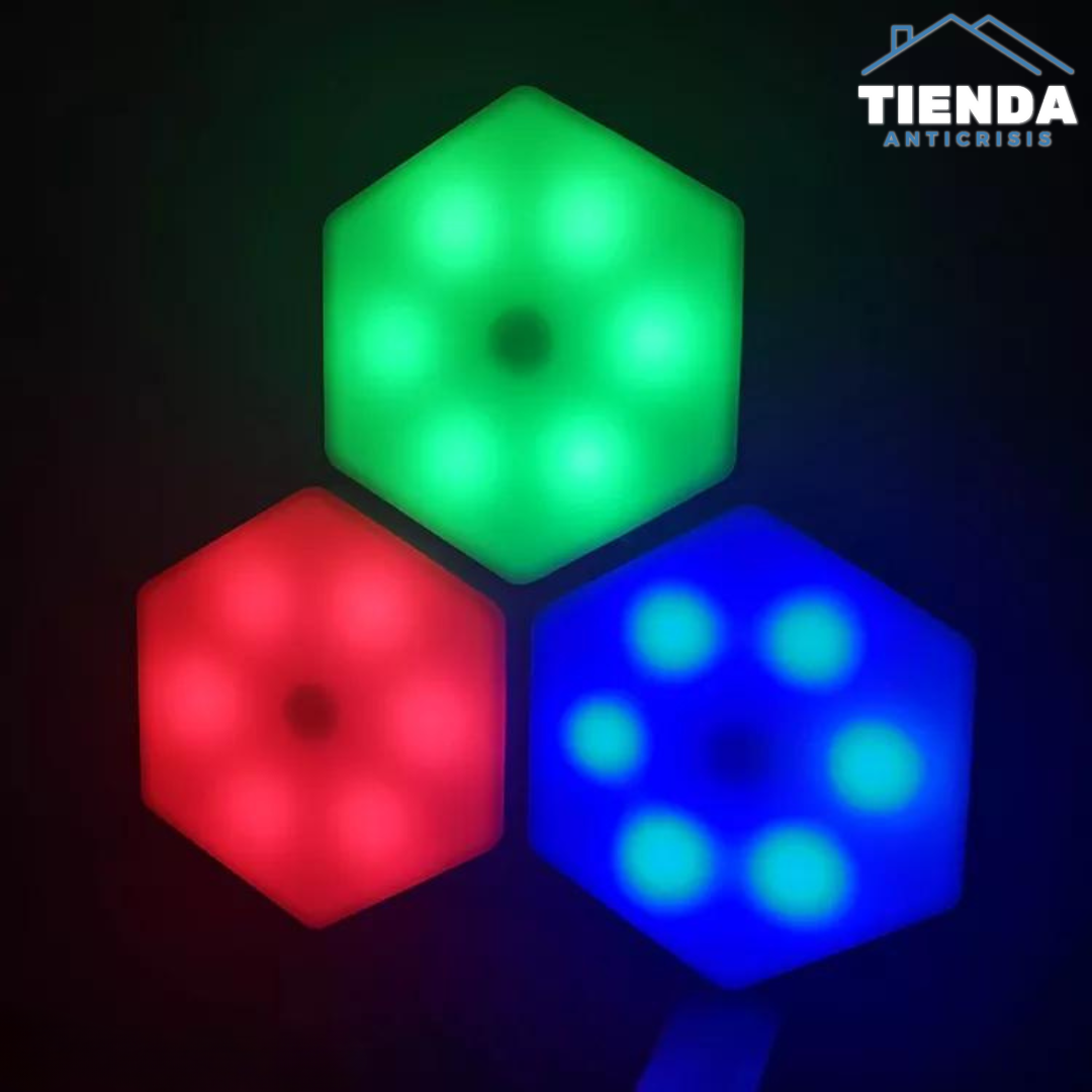 PACK 6 LUCES LED MULTICOLOR CON MANDO