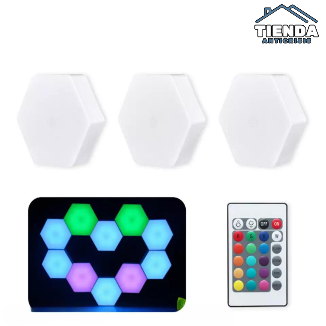 PACK 6 LUCES LED MULTICOLOR CON MANDO