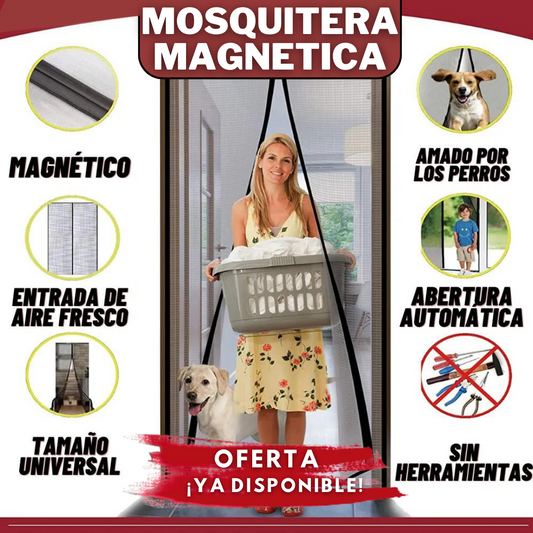 2X1 Mosquitera magnética fácil instalación