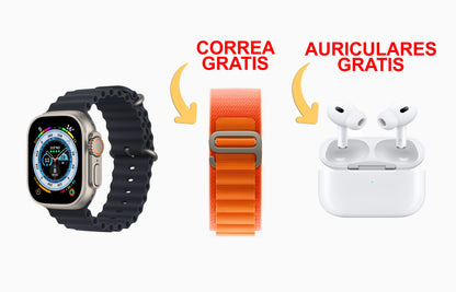 Smart Watch Ultra® + AURICULARES GRATIS + CORREA DE REGALO