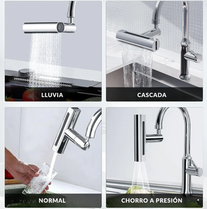 VERSA FAUCET™ - GRIFO GIRATORIO 360º CON PANTALLA DIGITAL 4 EN 1