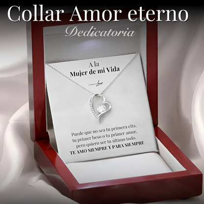 Collar Amor Eterno + Dedicatoria (Anillo de Regalo)