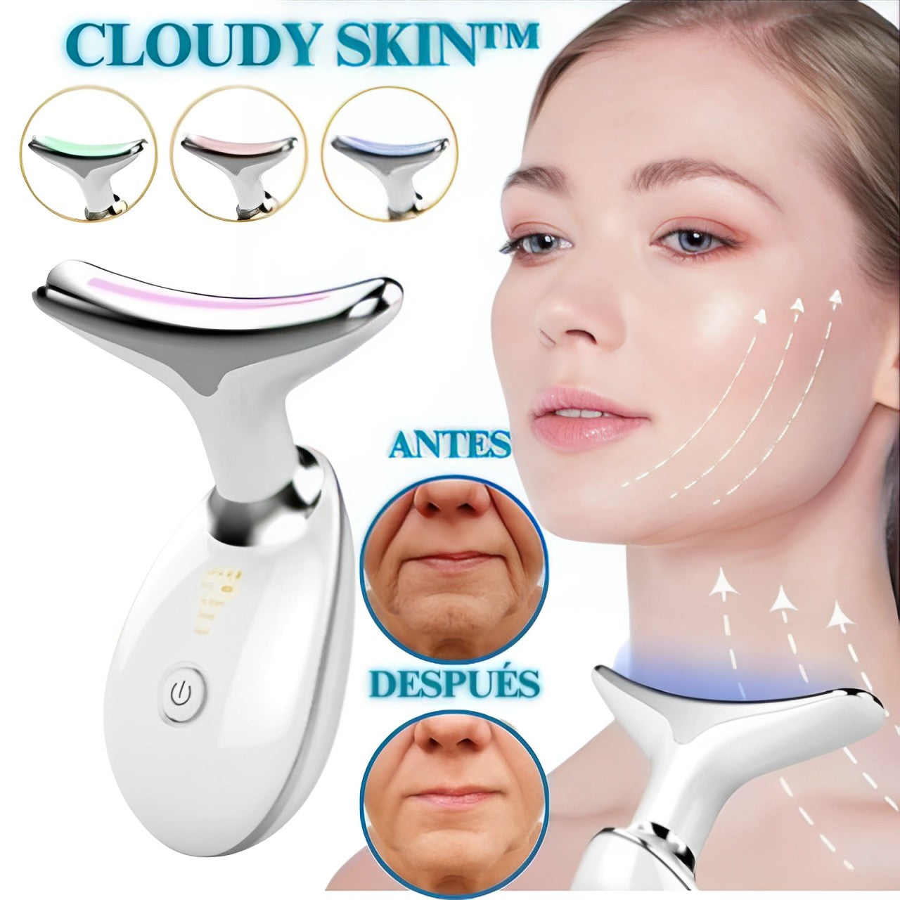 CLOUDYSKIN™ - MASAJEADOR FACIAL PRO - ADIÓS A LAS ARRUGAS