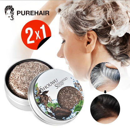 1+1 GRATIS / PUREHAIR™ - CHAMPÚ EN BARRA OSCURECEDOR DE PELO