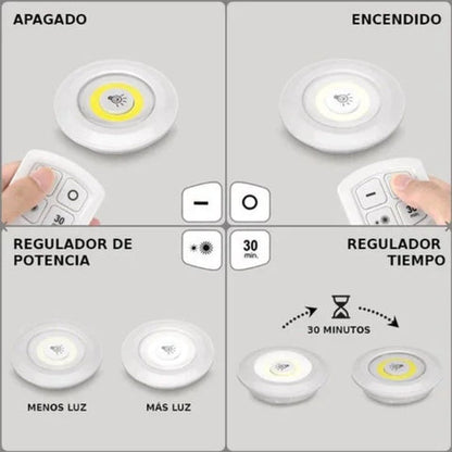 Pack 3 Luces Led Premium™ + Mando a Distancia