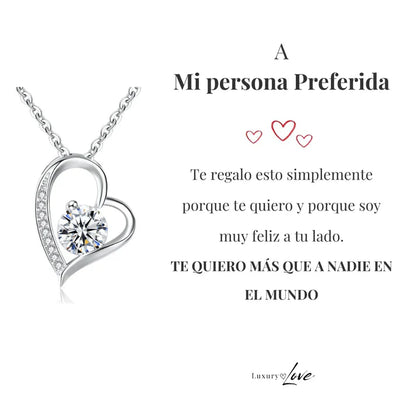 Collar Amor Eterno + Dedicatoria (Anillo de Regalo)