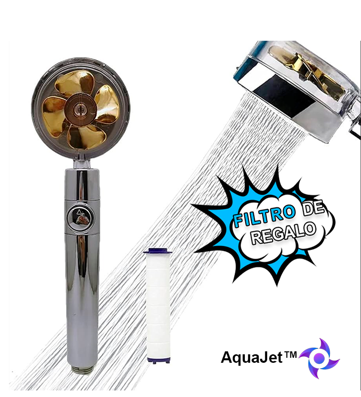 AquaJet™ - Cabezal de ducha 360º + Filtro gratis