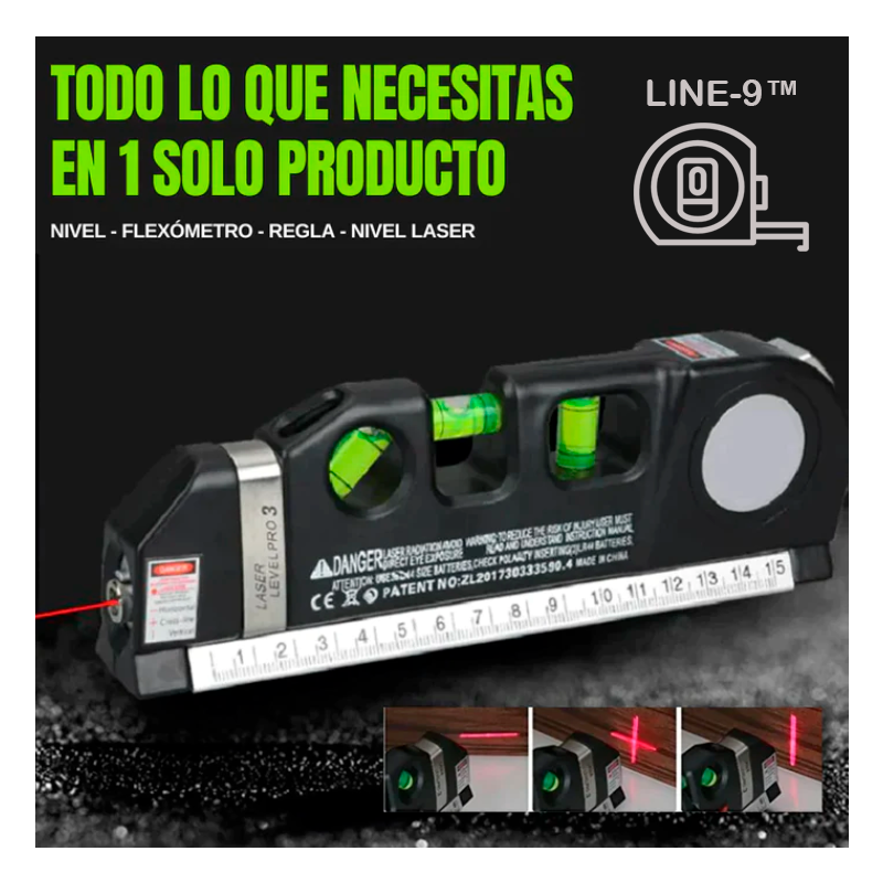 Line-9™ - Medidor Láser 4 en 1