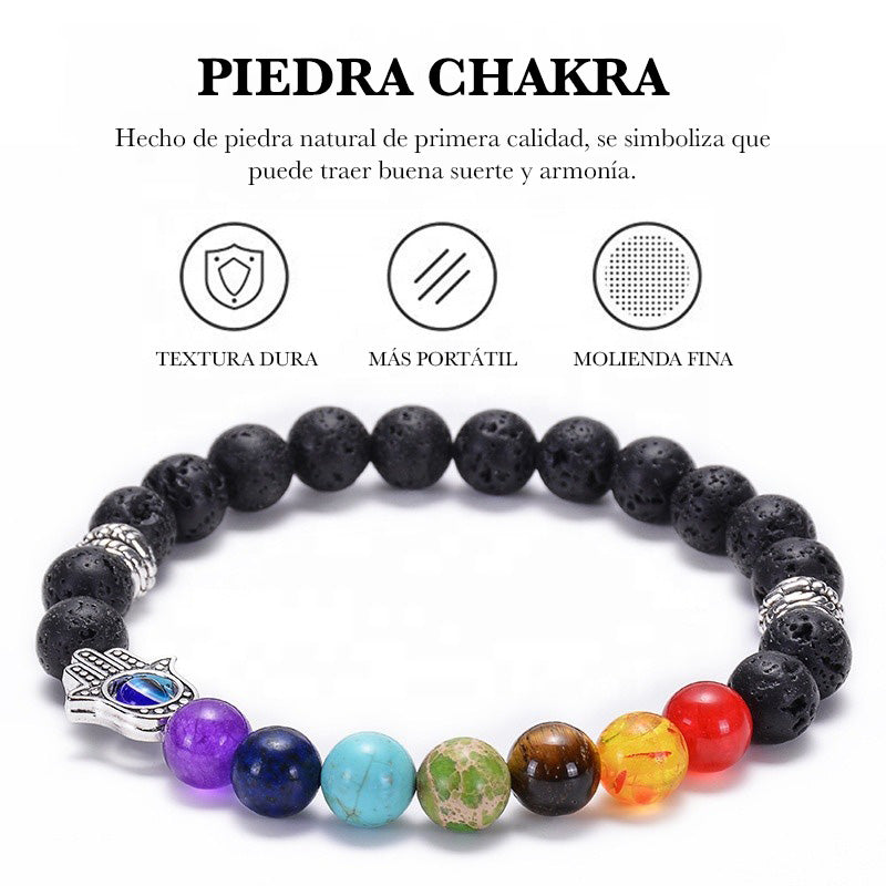 PULSERA 7 CHAKRAS PARA BUENAS ENERGÍAS (OFERTA 1 +1 GRATIS)