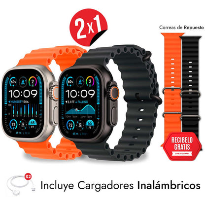 [Oferta 2X1] Smartwatch 9 UltraTech™ + 4 correas de recambio Gratis