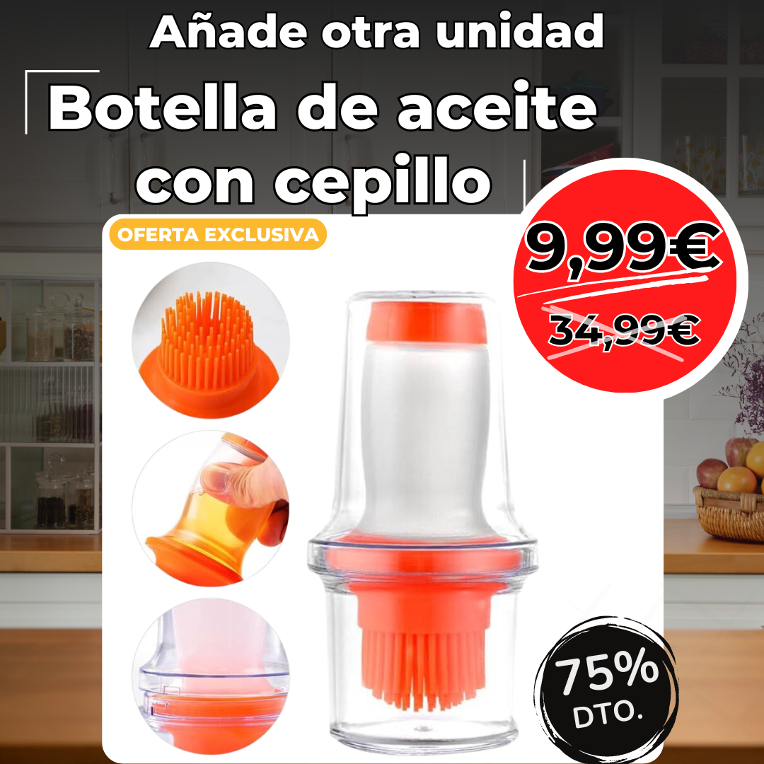 Botella de aceite con cepillo de silicona