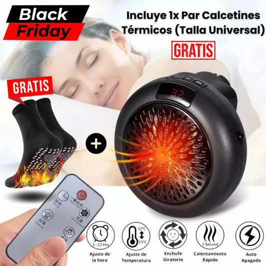 HeatPod™ | Calefactor Portátil 1.000 watts + Calcetines Térmicos Gratis