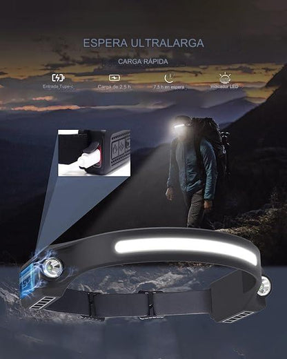 Linterna Frontal EcoLight Flex™ + mini linterna de regalo Confort y comodidad garantizados en cada uso