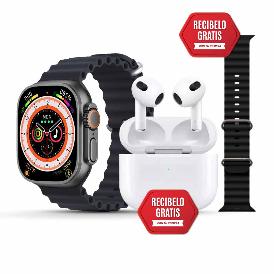 SmartWatch ULTRA™ 9 SmartWatch ULTRA™ 9 + Auriculares xPods + Correa de Regalo🎁 (OFERTA 3X1)