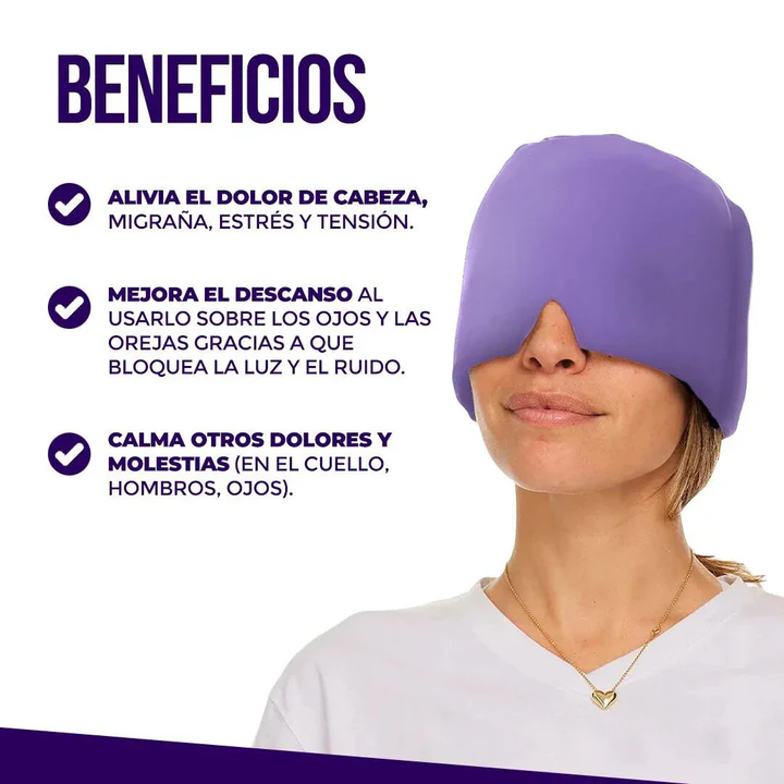 MIGRAEASE™ - GORRO TERAPÉUTICO PARA ALIVIAR EL DOLOR DE CABEZA Y LA MIGRAÑA