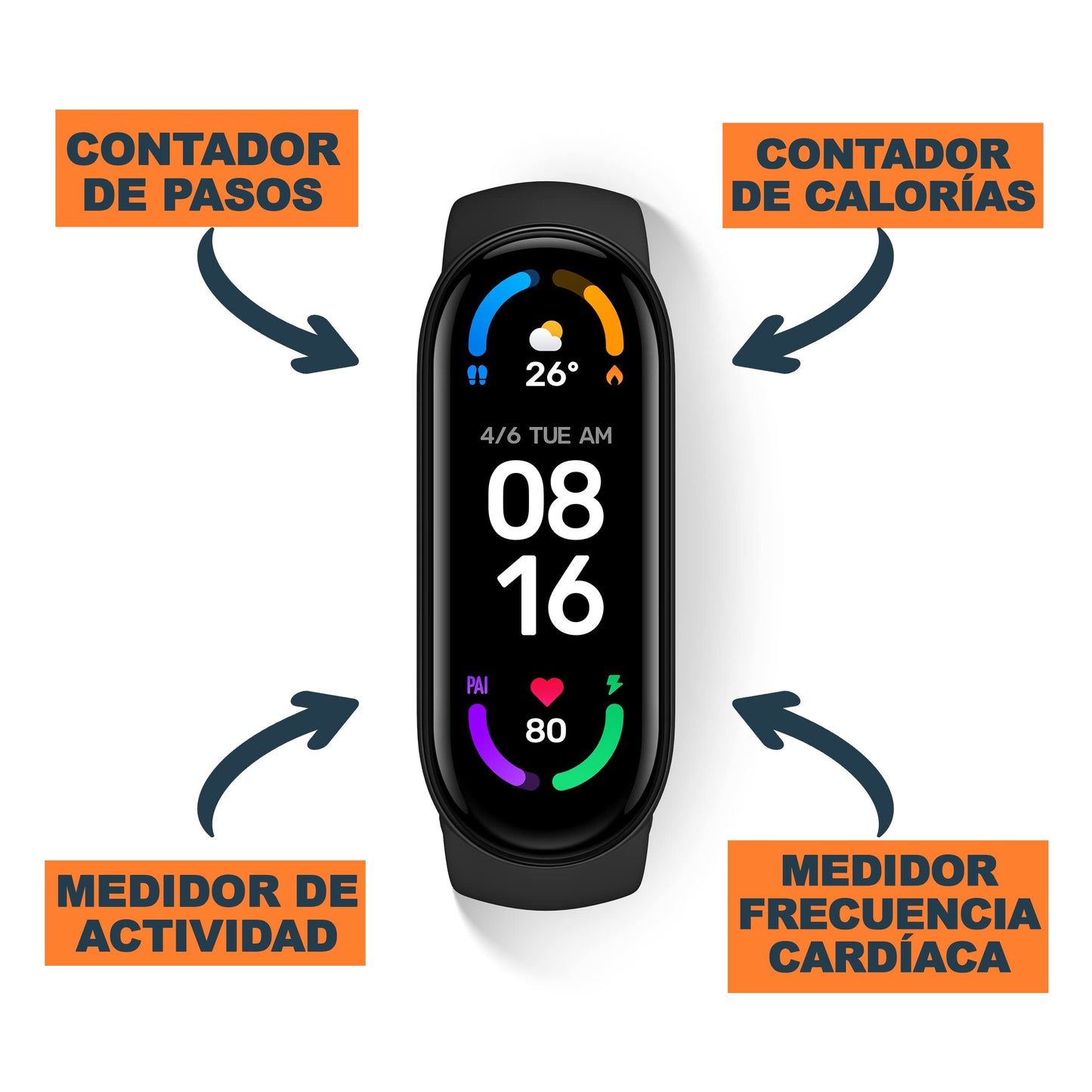 Smartband™ reloj inteligente con Medidor de Pulsaciones (+AirPods de REGALO)